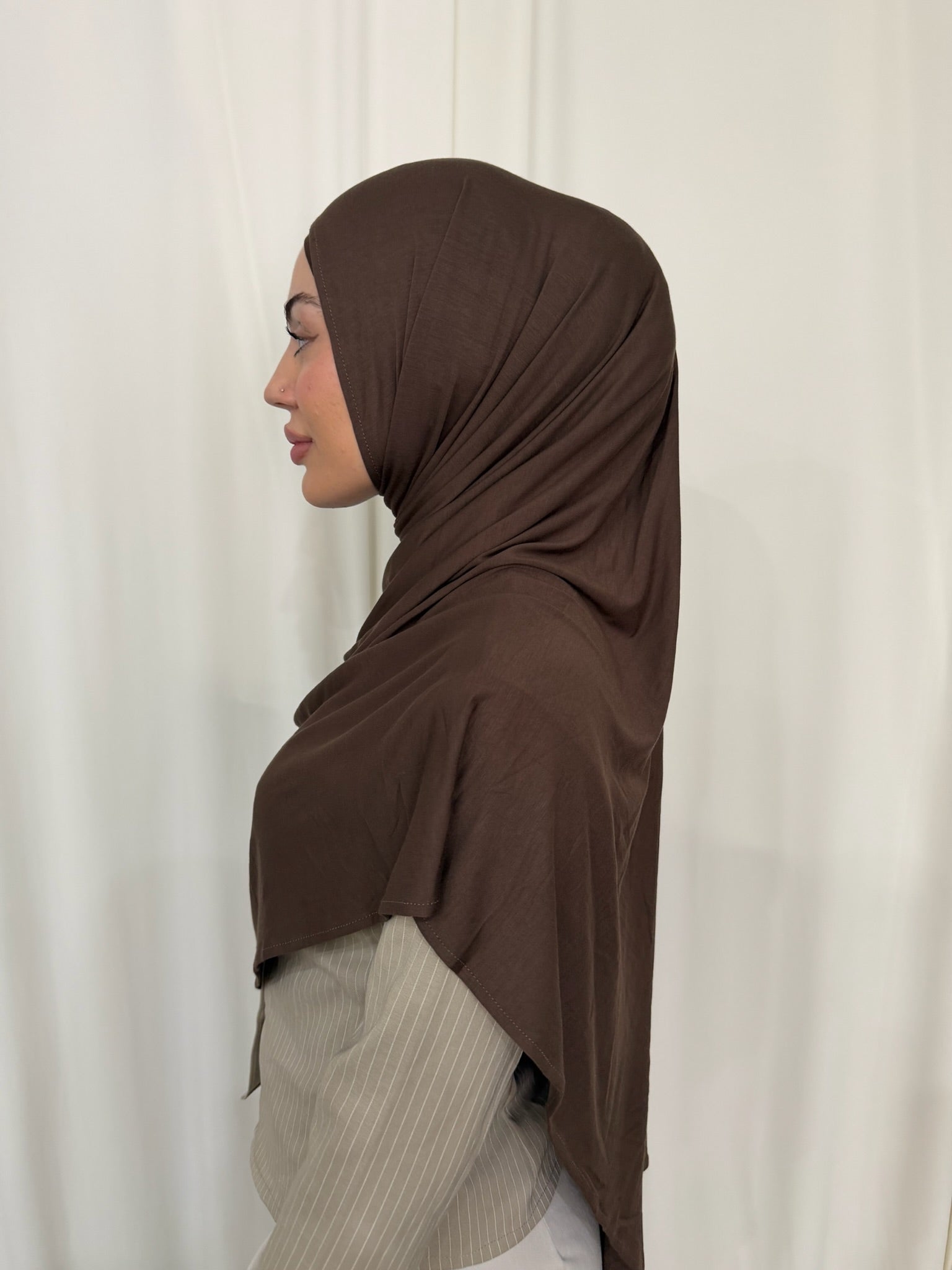 Truffle Bamboo Jersey Hijab Set
