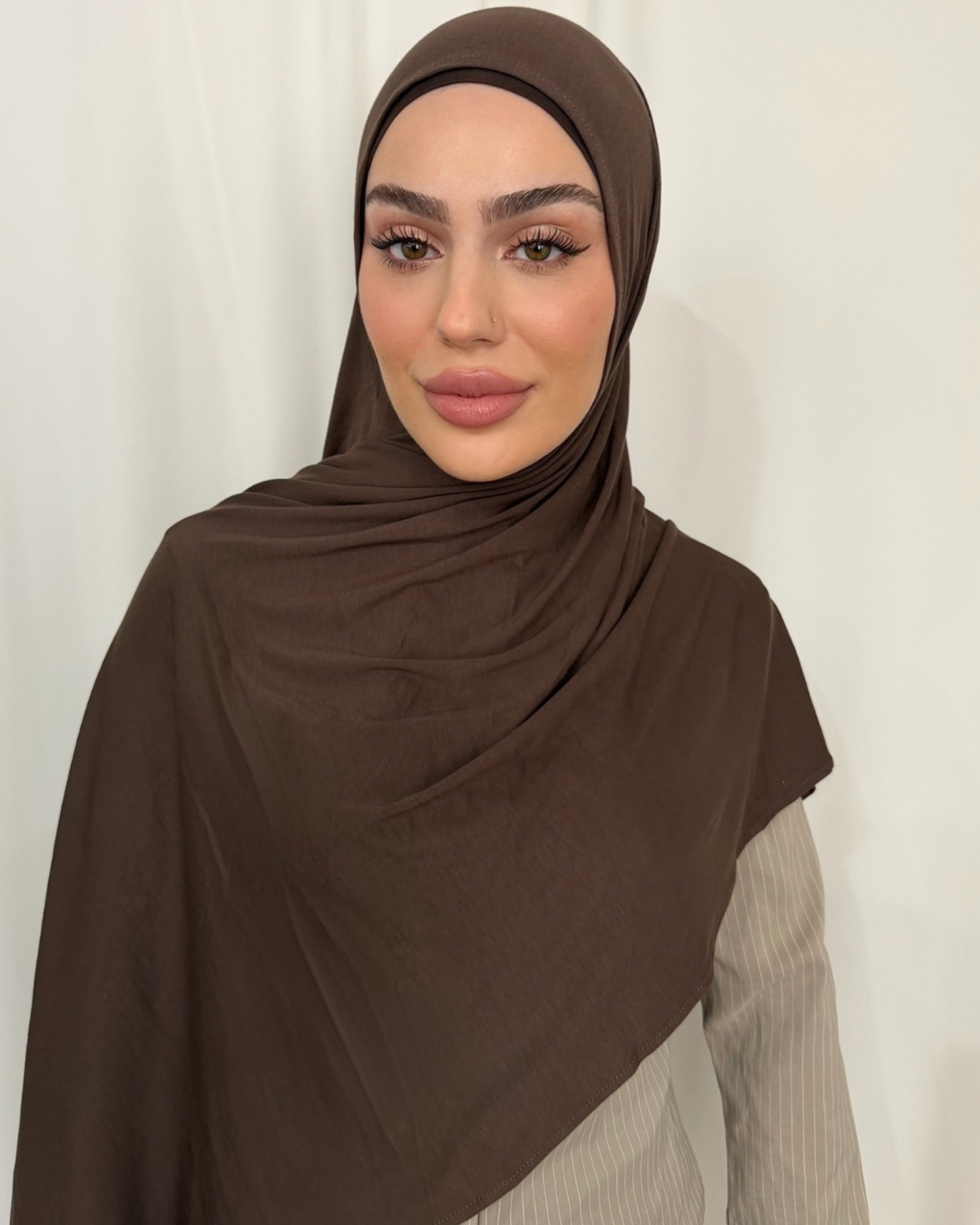 Truffle Bamboo Jersey Hijab Set